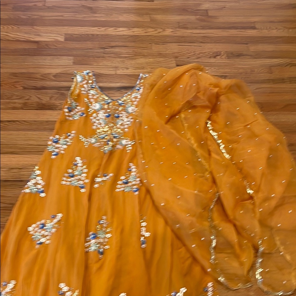 Golden Embellished Sequin Midi Dress